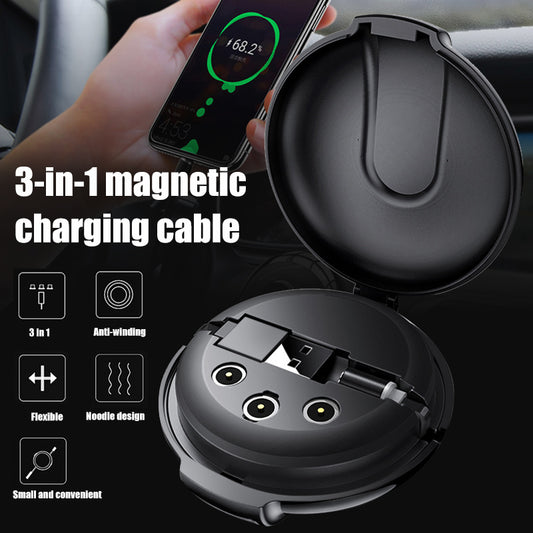 3-in-1 Magnetic Retractable Car Charger Phone Holder | DIGIVIXO
