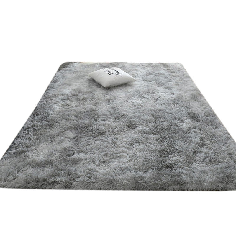 Silk Hair Tie-dyed Carpet Hair Plush Living Room Bedroom And Household