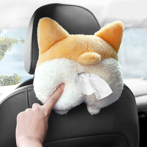 Cute Corgi Butt Tissue Box Holder for Car & Home | DIGIVIXO