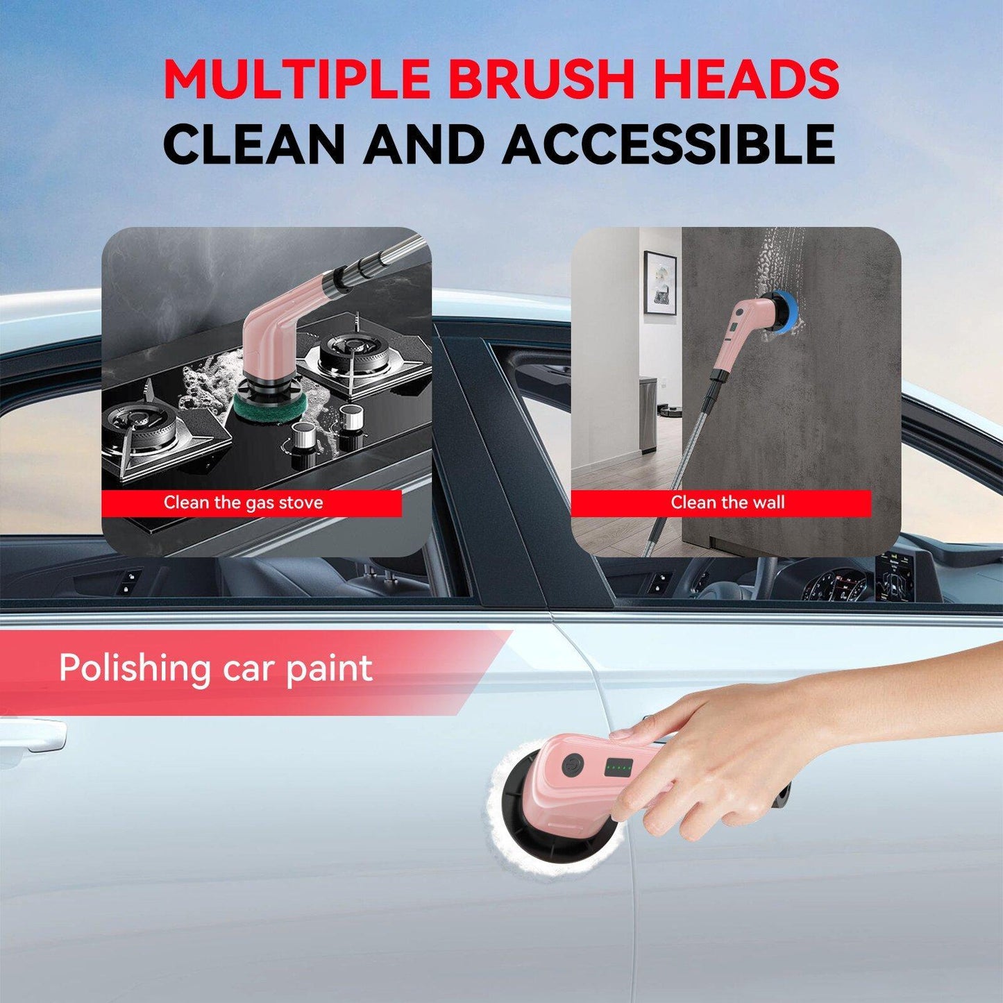 Electric Multi-Purpose Cleaning Brush for Home Use | DIGIVIXO
