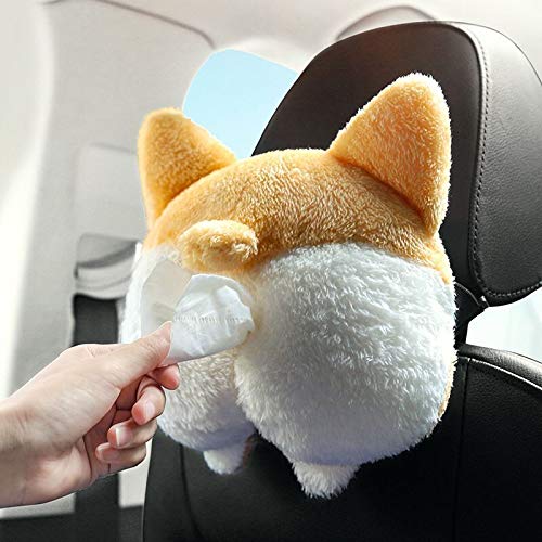 Cute Corgi Butt Tissue Box Holder for Car & Home | DIGIVIXO