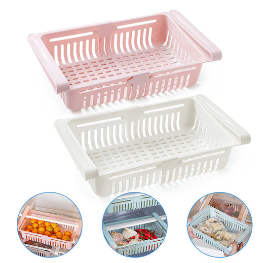 Pull-Out Refrigerator Storage Box Adjustable Organizer | DIGIVIXO
