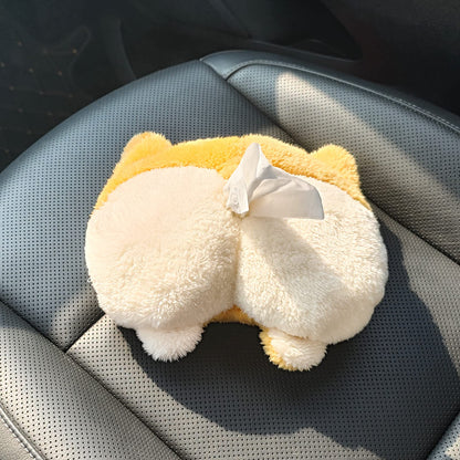 Cute Corgi Butt Tissue Box Holder for Car & Home | DIGIVIXO