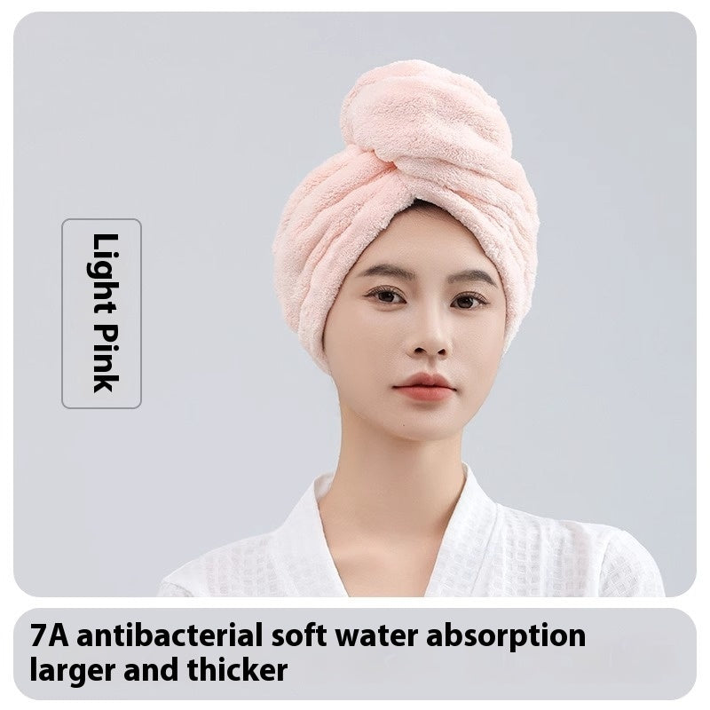 Bubble Velvet Wide Tail Hair-drying Quick-drying Towel Shower Cap