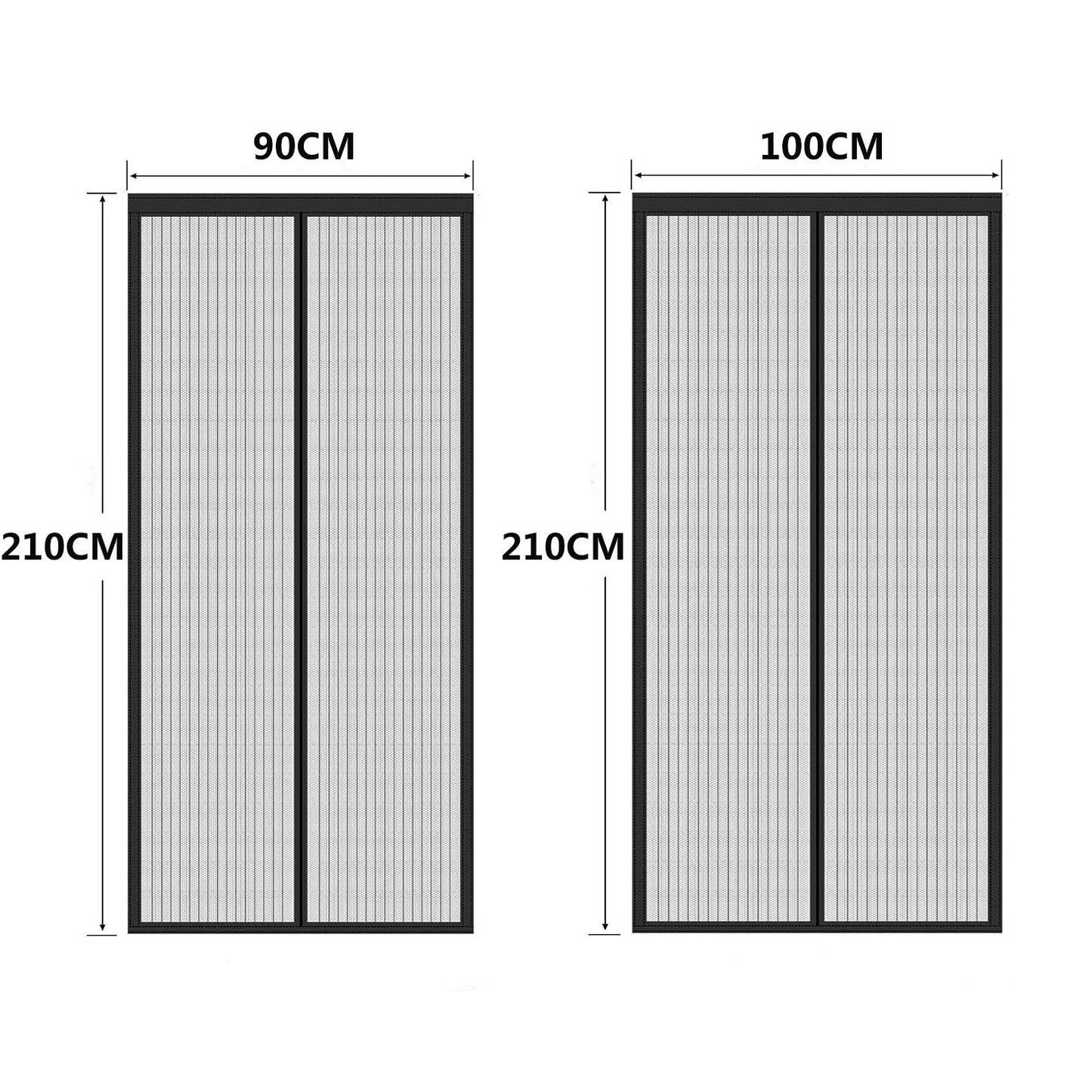 Magnetic Screen Door Curtain Anti-Mosquito Mesh Fly Net with Auto-Close Magnets
