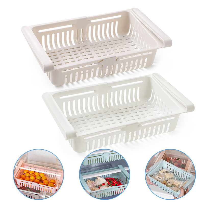 Pull-Out Refrigerator Storage Box Adjustable Organizer | DIGIVIXO